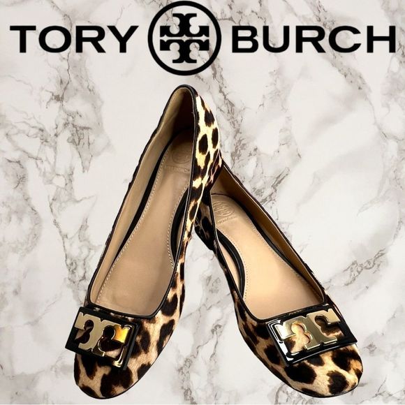 Tory Burch Shoes - TORY BURCH Gigi Block Heel calf hair/faux leopard Pump Excellent Condition!!